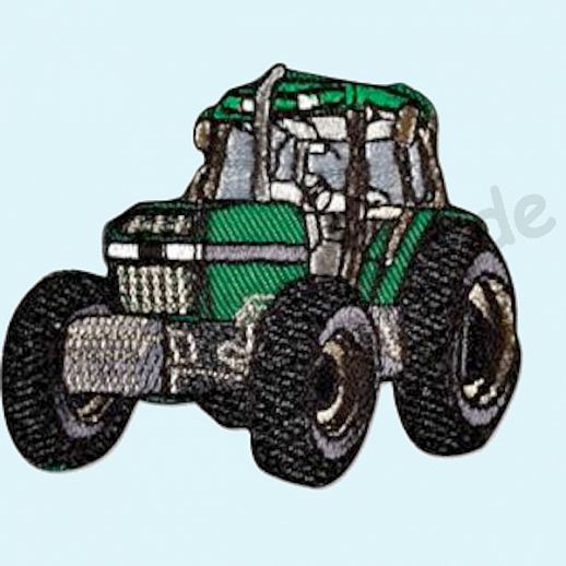 ☆ Baustellen Trecker Traktor gruen ☆ Fahrzeug ☆ Applikation ☆ Bügel Appli ☆ einfach Aufbügeln