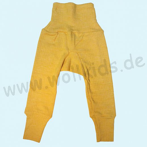 NEU: Cosilana Baby Hose- Leggin mit Bund - Seide kbT Wolle - Baumwolle gelb meliert