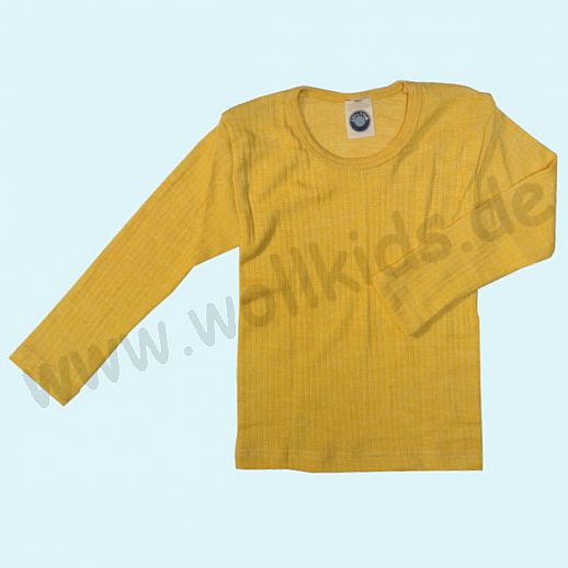 NEU: Cosilana Kinder-Unterhemd Seide Wolle Baumolle Organic gelb meliert