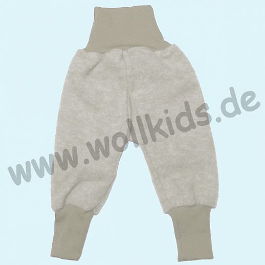KBA 60% Schurwolle kbT 40% Baumwolle Cosilana Baby Hose mit Bund aus weichem Wollfleece