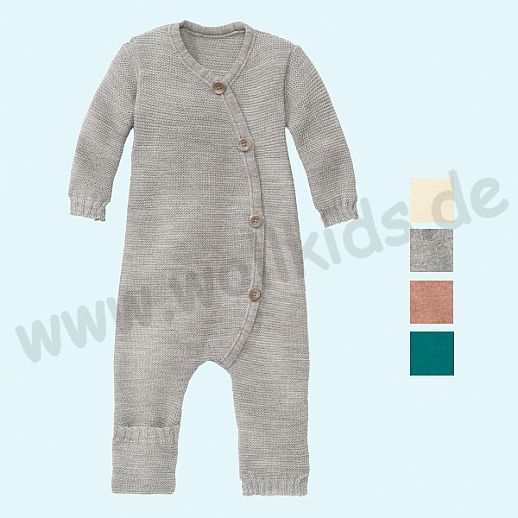 Disana Baby Strick-Overall Bio Merino Schurwolle kbT Wolle Schlafanzug öko 