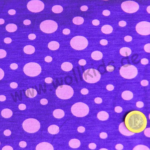 Jersey - Baumwolle - Dots lila flieder - Punkte - Top Qualität