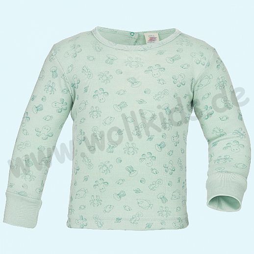 NEU: Engel Engel Baby-Pulli Wolle Seide pastellmint - kbT BIO Organic Pullover
