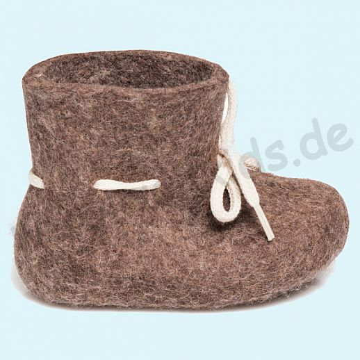 GLERUPS: Babyschuhe The New Born Boot Filzschuhe Stiefelchen Boots natur braun