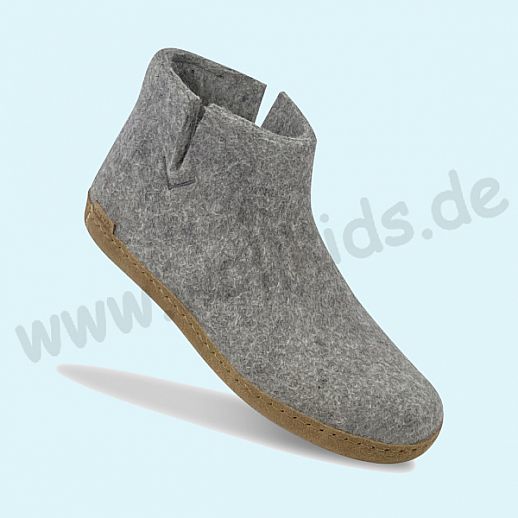 GLERUPS: Hausschuhe The Boot Filzschuhe Stiefelette Boots Schuhe grau