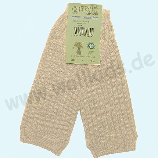 GRÖDO - Beinlinge - Kinderstulpen - 100% kbT Schurwolle Beinwärmer BIO Organic camel