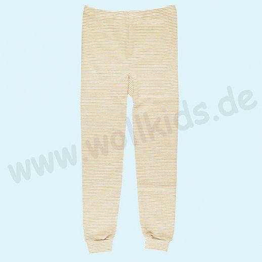 LILANO: Wunderschöne Kinder-Leggin - lange Unterhose - Wolle-Seide Ringel -  extra warm und kuschelig - Wollkids - natürliche Kleidung für Baby, Kind,  Mama & Papa