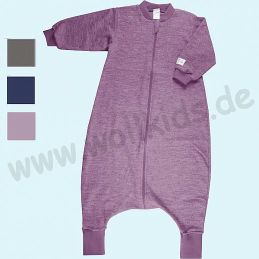 Genial und NEU: LILANO - Schlafsäckchen - Schlafsack - Wolle Seide uni - Schlafsack mit Bein