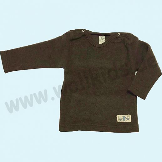LILANO - Pullover - Pulli - Shirt - Pullover - Schurwollfrottee Plüsch schoko - extra weich und warm