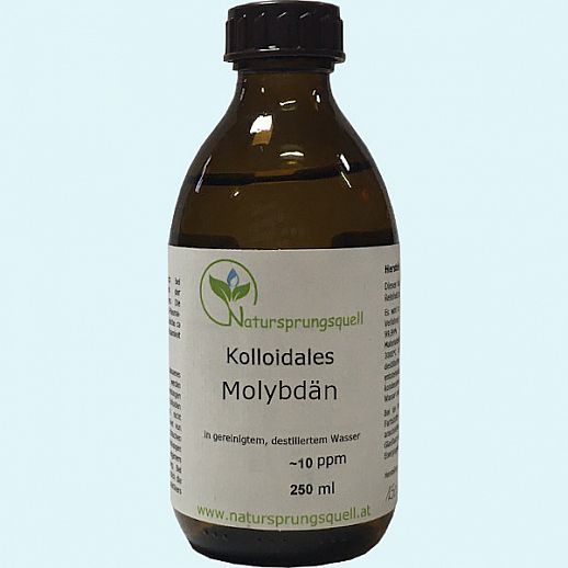 Kolloidales Molybdän - ca 10ppm - 250ml - echtes Kolloid - Hochvolt-Plasma-Verfahren