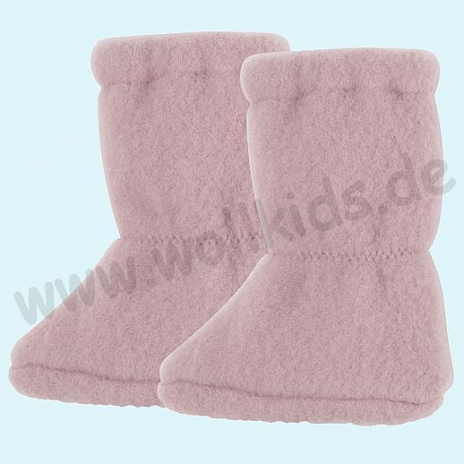 PURE PURE by Bauer: Wollfleece weiche Babystiefel - Schuhe ideal auch für Traglinge - mauve