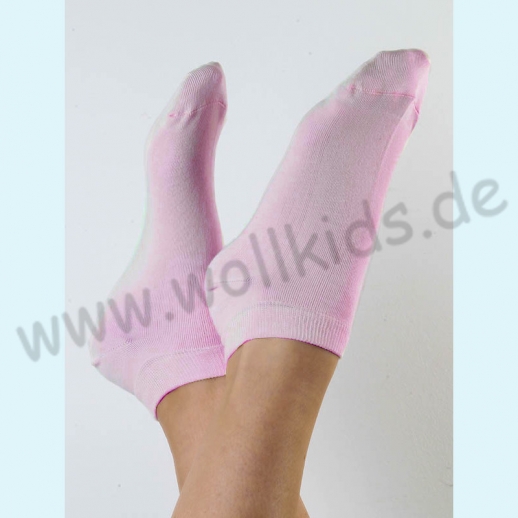 ALBERO - BIO Baumwolle - Damen- und Herren- Sneakerssocke rosa