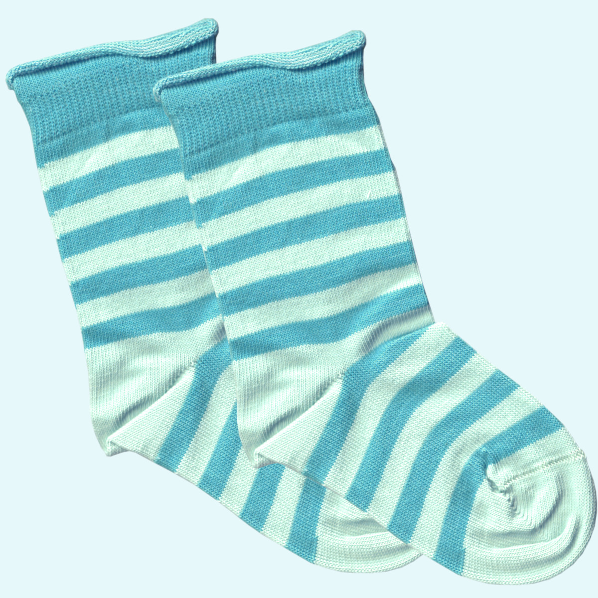 Süße Kinder Socken mit Rollsaum aus Bio Baumwolle - Grödo Fröhliche Socken mit Rollsaum für Kinder aus Bio Baumwolle von Grödo - geringelt