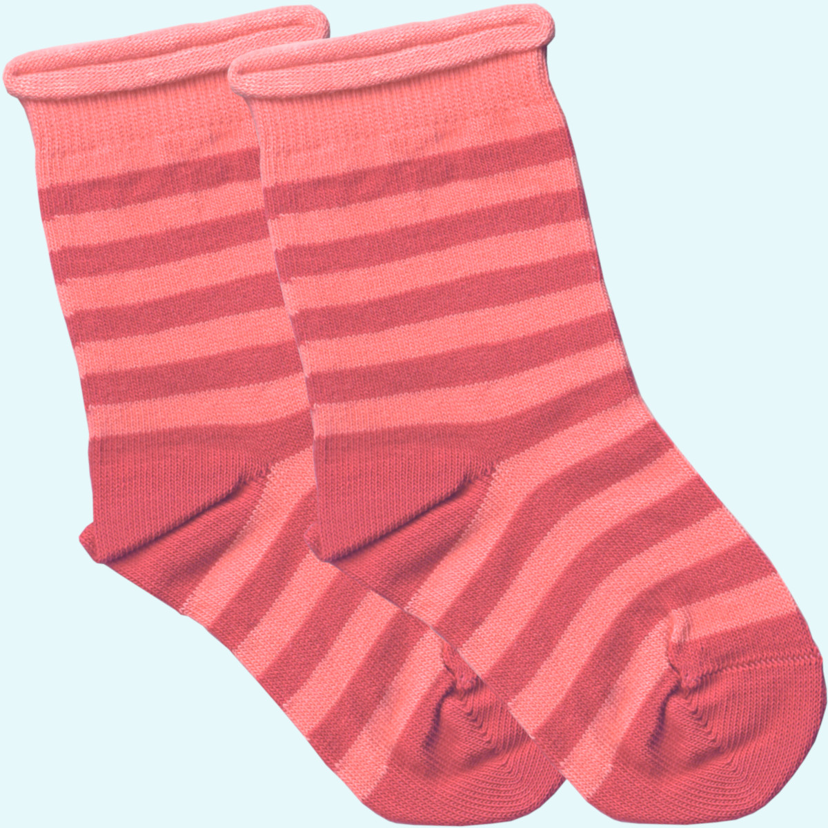 Süße Kinder Socken mit Rollsaum aus Bio Baumwolle - Grödo Fröhliche Socken mit Rollsaum für Kinder aus Bio Baumwolle von Grödo - geringelt