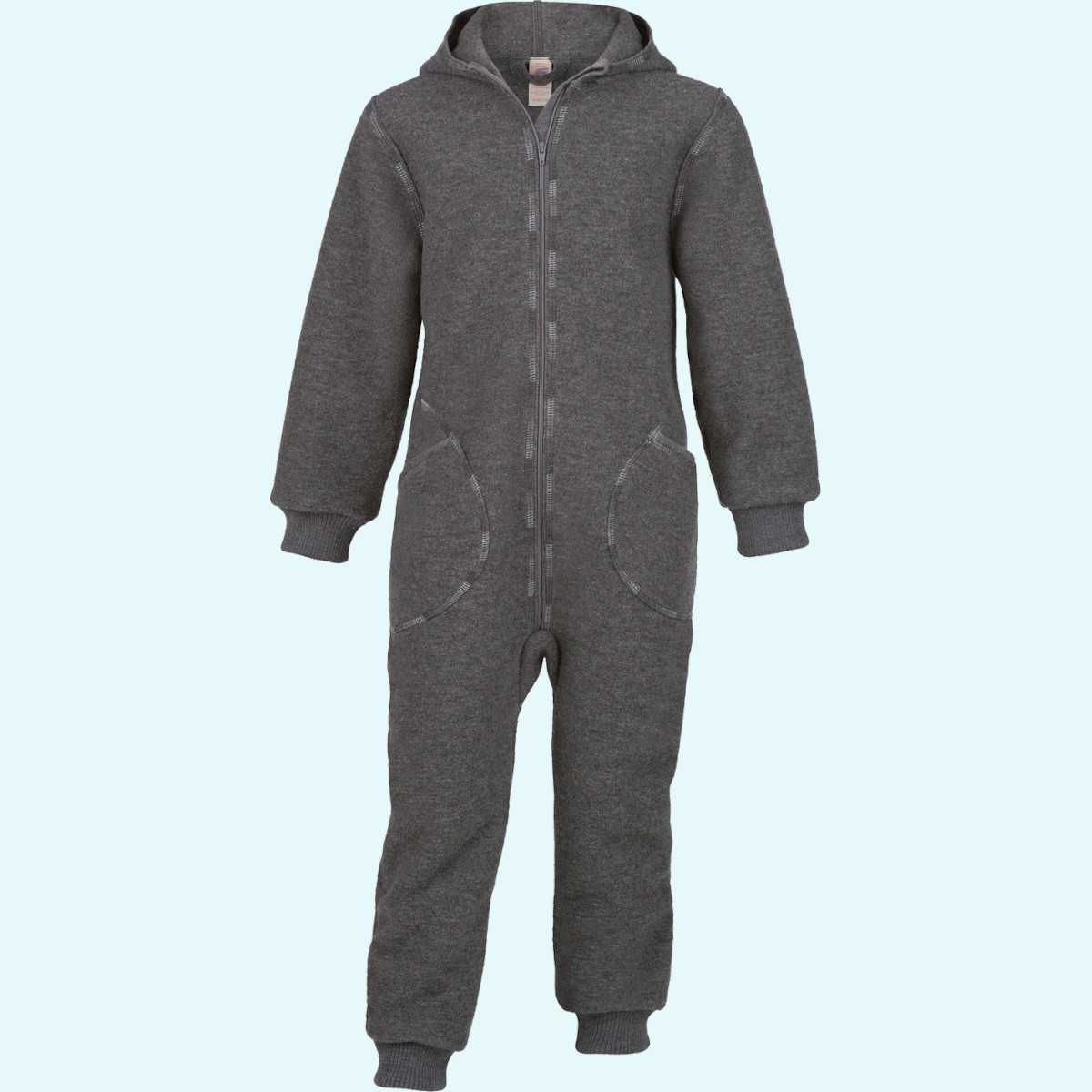 Engel Wollwalk Overall für Kinder Baby Kinder Overall mit Kapuze Schurwoll Walk farbig uni IVN BEST