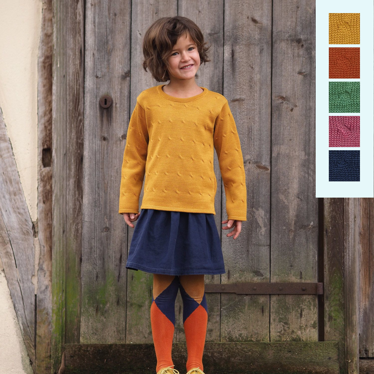 Kinder - Pullover Twist ❄ Pulli aus BIO Schurwolle - viele Farben - GOTS