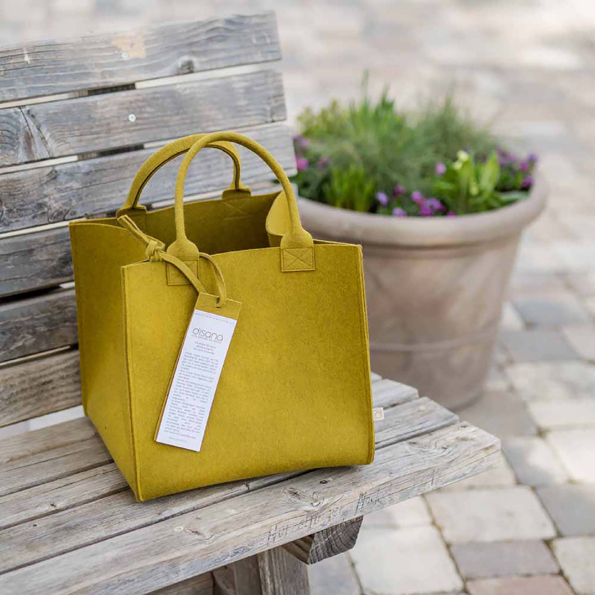 Alternativer disana Einkuafs-Korb für Damen merino Schurwolle-Filz Umweltfreundlicher disana Einkaufs-Filz-Korb für Damen aus BIO merino Schurwolle GOTS