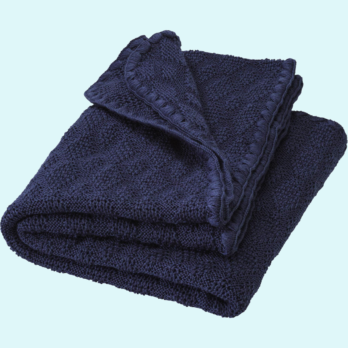 Zauberhafte disana Baby Strick-Decke 80x100 aus kbT merino Schurwolle - Kuscheldecke GOTS