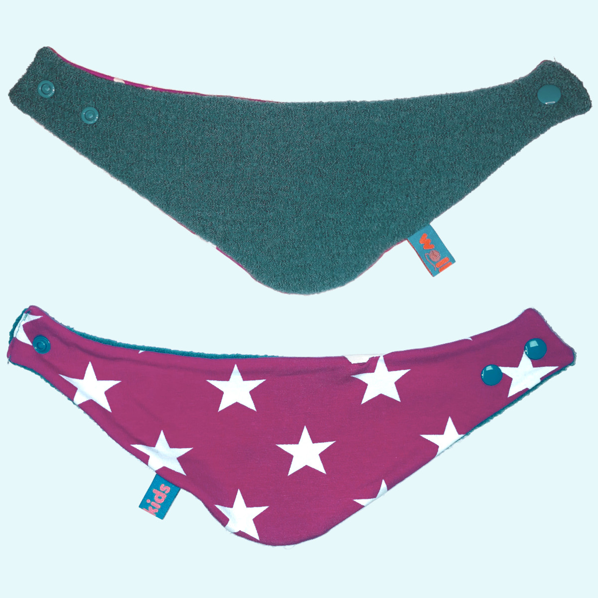 Warmes Wollkids Baby Walk Dreieckstuch aus 100% Wolle & Baumwolle Warmes Wollkids Baby & Kinder Wollwalk Halstuch Dreieckstuch gefüttert aus 100% Wolle & Baumwolle für den Winter
