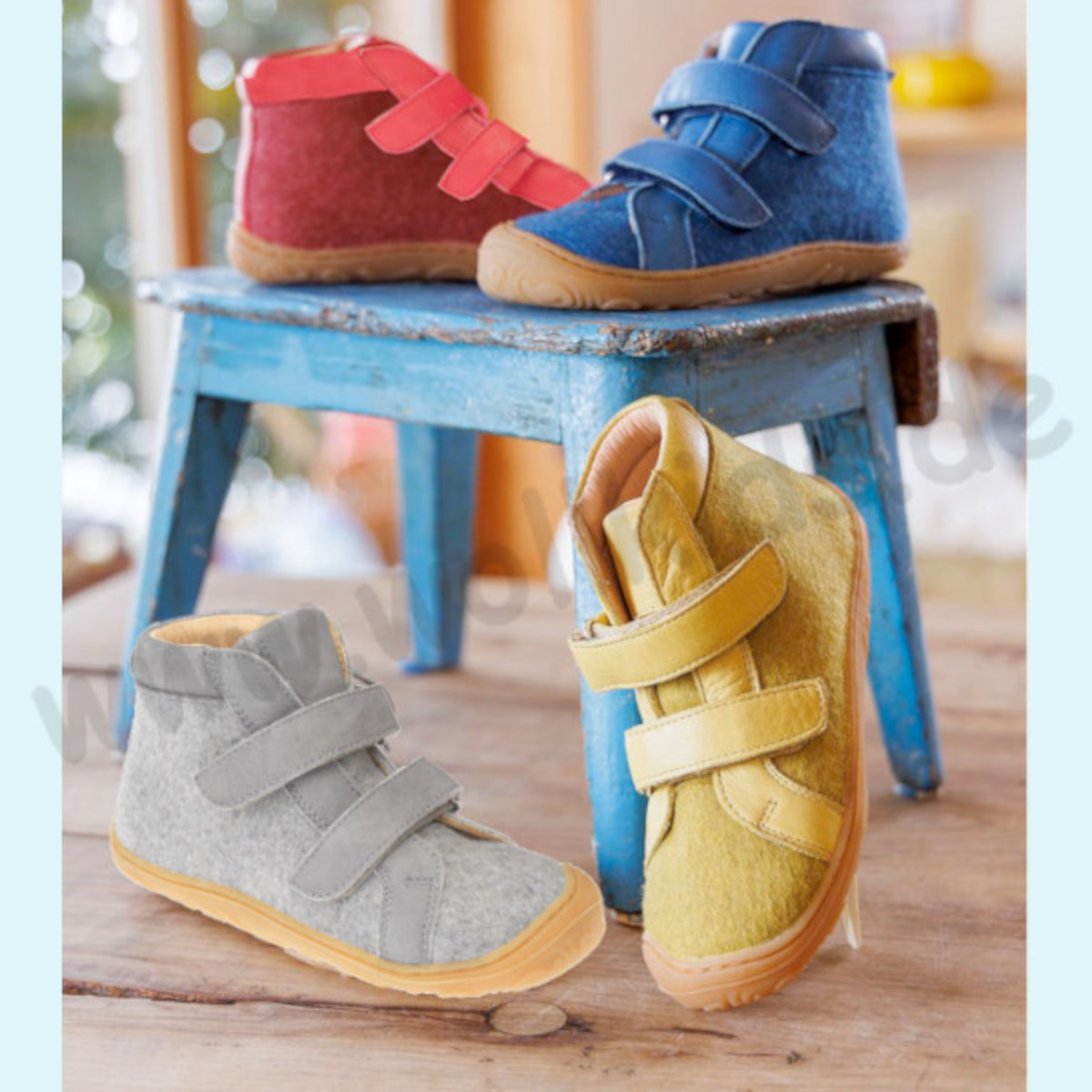Disana Baby & Kinder Lauflernschuhe aus Leder/Schurwollfilz Tolle disana Baby & Kinder Lauflern-Schuhe mit Klettverschluss aus BIO merino Schurwollfilz & Leder