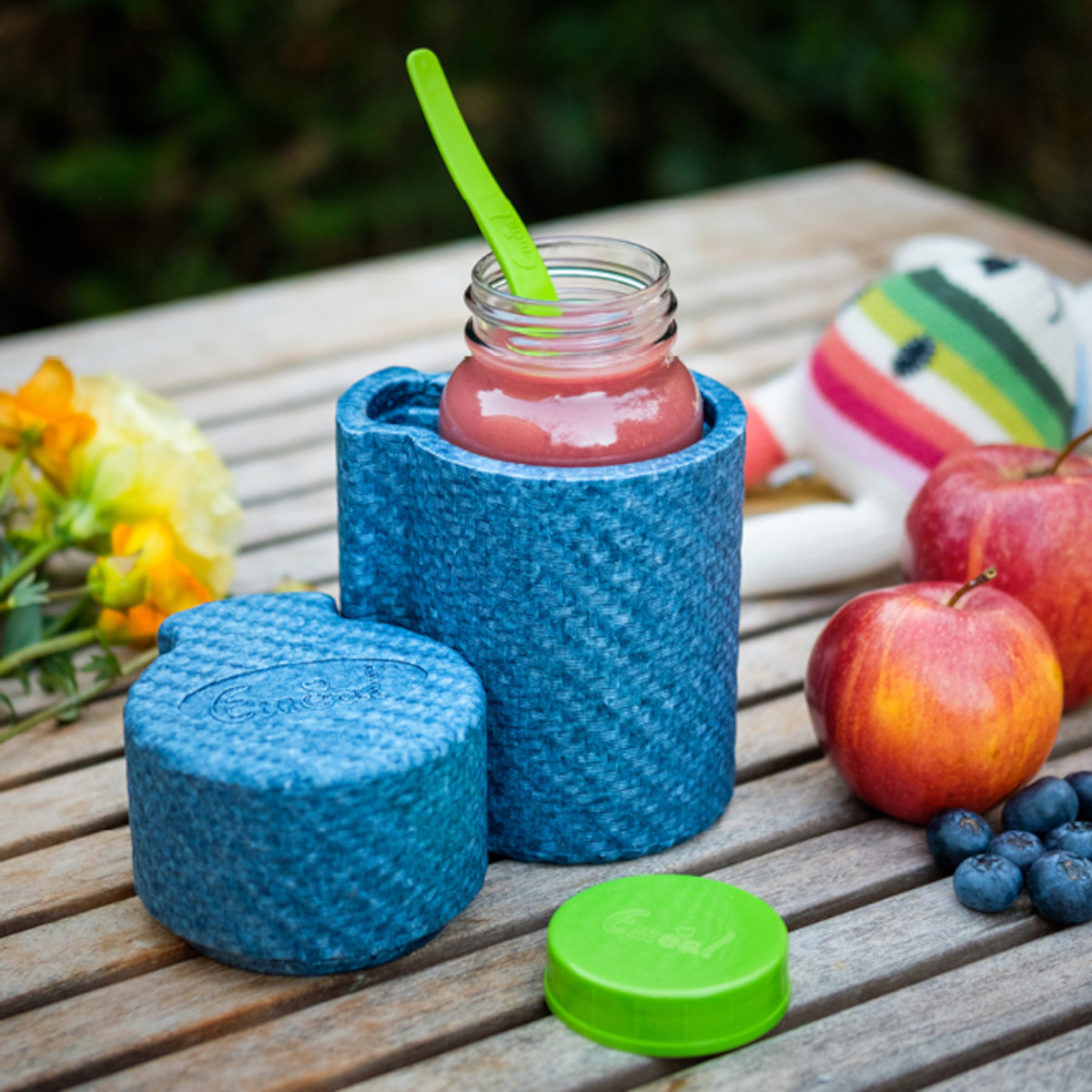 Emil Baby Essglas für unterwegs mit Isolier-Behälter Emil Emeal© - Baby Essglas für Mahlzeit/Nahrung - Thermbehälter-Glas für unterwegs
