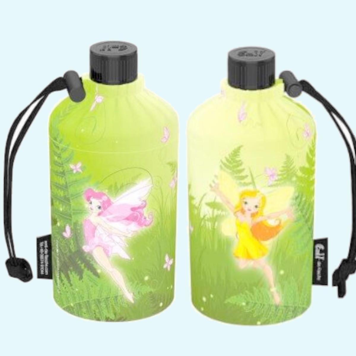 Emil Kinder Trinkflaschen mit Blume des Lebens Schule Emil die Flasche - Kinder Glas-Trinkflaschen für die Schule mit Blume des Lebens & Isolier-Behälter - Die gesunde Trinkflasche