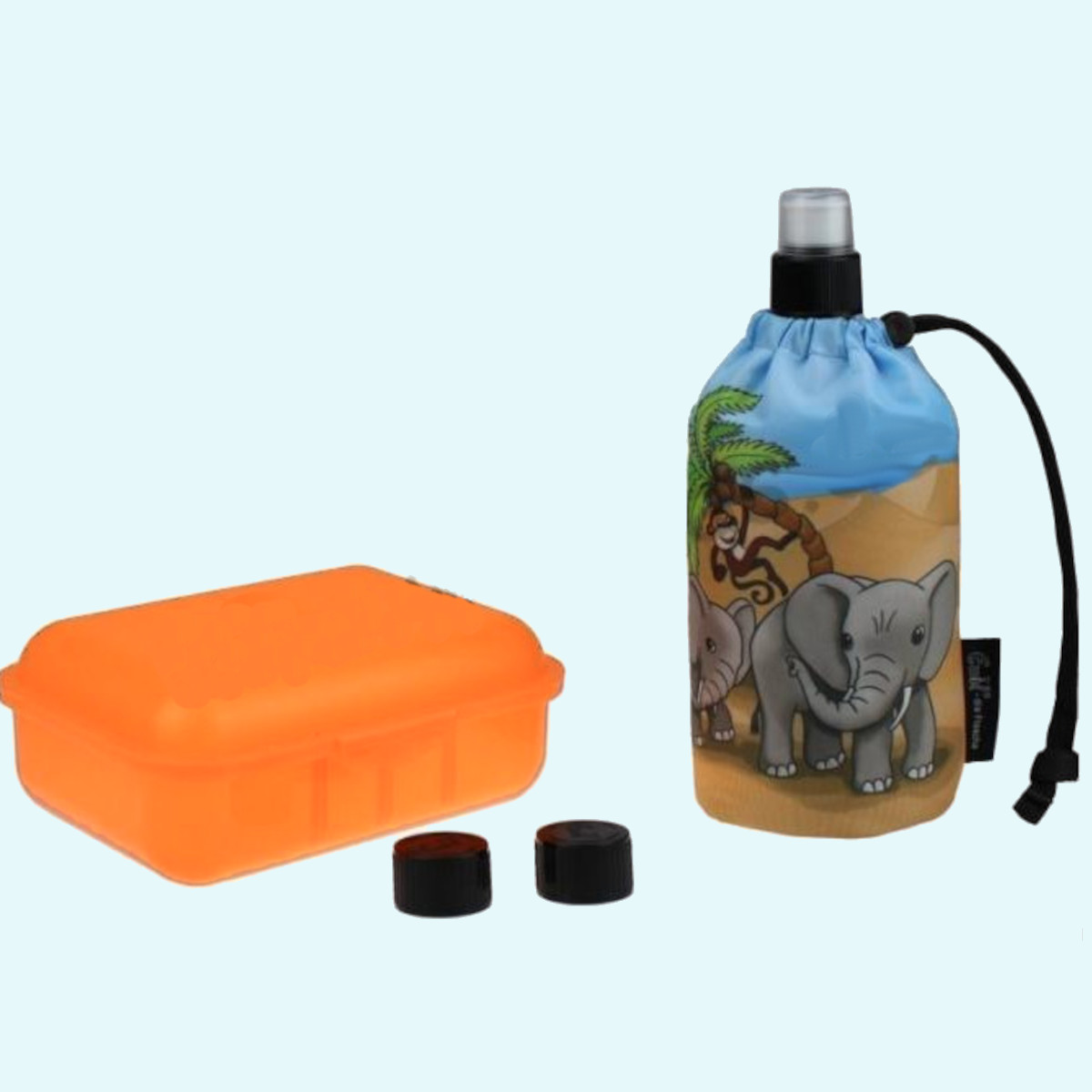 Emil Kinder Schulstart Starter-Set mit Brotdose + Trinklasche Emil - Kindergarten & Schulstart Starter-Set für Kinder - Brotdose, Trinkflasche mit Trinkcap & Ersatzverschlüsse