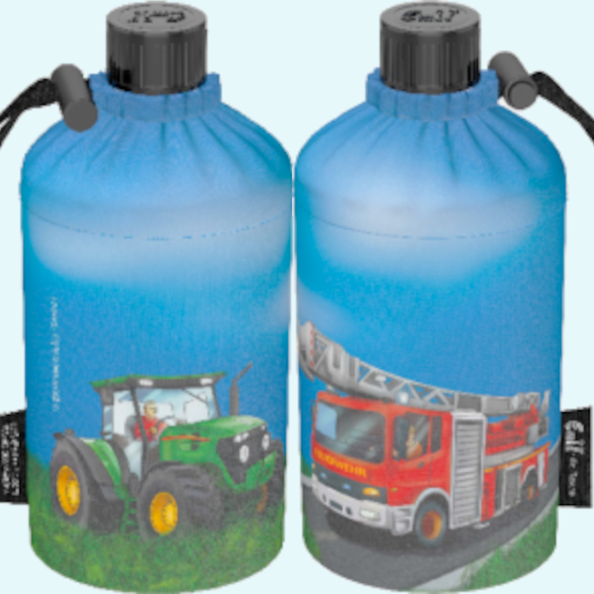 Emil Kinder Trinkflaschen mit Blume des Lebens Schule Emil die Flasche - Kinder Glas-Trinkflaschen für die Schule mit Blume des Lebens & Isolier-Behälter - Die gesunde Trinkflasche