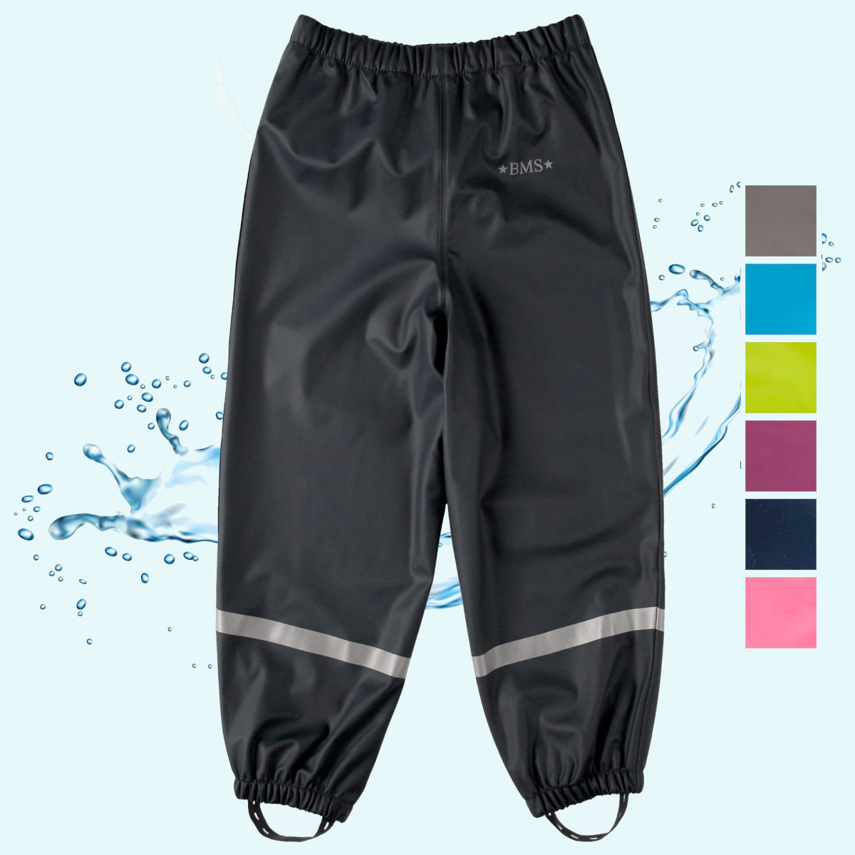 Schadstofffreie Kinder Regenhose ohne Latz - BMS Buddelbundhose Schadstofffreie Regenhose ohne Latz für Kinder von BMS - Buddelbundhose