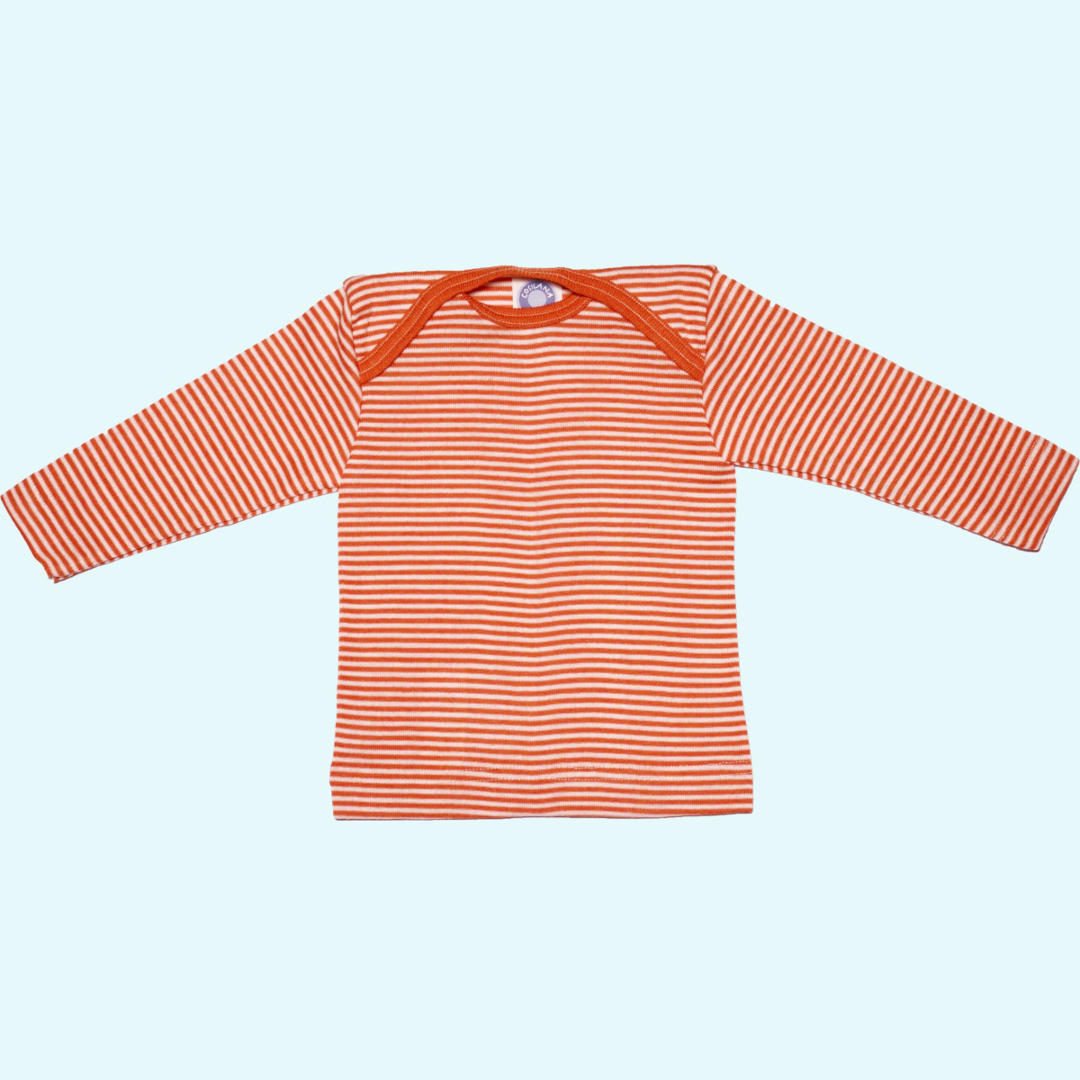 Kuscheliges Cosilana Baby Schlupfhemd Merinowolle Seide Baby langarm Schlupfhemd-Shirt geringelt von Cosilana aus BIO merino Schurwolle/Seide - ideal im Winter & bei empfindlicher Haut GOTS