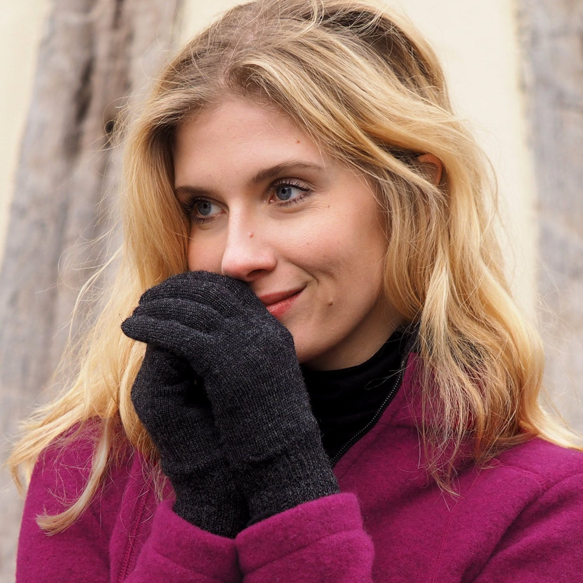 Warme Reiff Winter Strickhandschuhe für Herren aus 100% Schafwolle Dicke warme Winter Wollhandschuhe Strickhandschuhe aus 100% Schafswolle/Merinowolle für Herren