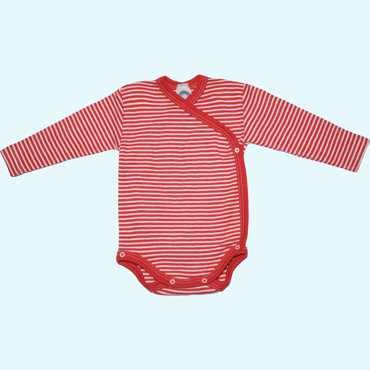 Weicher Cosilana Baby Wickelbody Merinowolle Seide Baby langarm Wickelbody geringelt von Cosilana aus BIO merino Schurwolle/Seide - ideal im Winter & bei empfindlicher Haut GOTS
