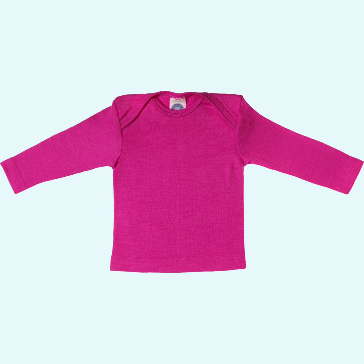 Zärtliches Cosilana Baby Schlupfhemd aus Wolle/Seide langarm Baby langarm Schlupfhemd-Shirt einfarbig von Cosilana aus kbT merino Schurwolle/Seide - ideal im Winter & bei empfindlicher Haut GOTS