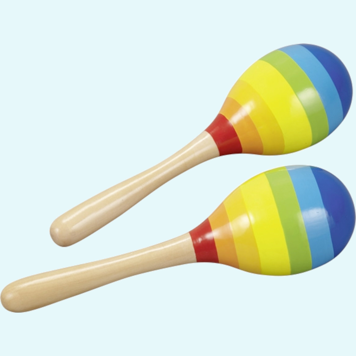 Regenbogen Spielzeug Rasseln aus Holz für Kinder ab 3 Jahre - Goki 2 Stück Regenbogen Spielzeug Rasseln aus Holz für Kinder ab 3 Jahre von Goki - 2 Stück