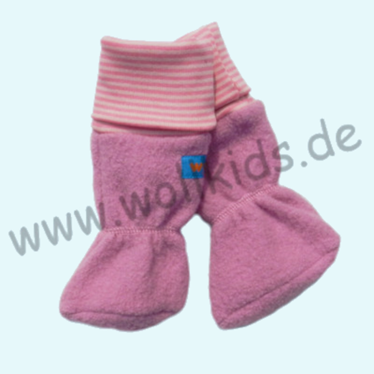 Wollkids Baby Trageschuhe mit hohem Bündchen 100% Wollwalk - rosa Warme Wollkids Baby Trageschuhe aus 100% Wollwalk mit hohem Bündchen aus Baumwolle für den Winter - rosa
