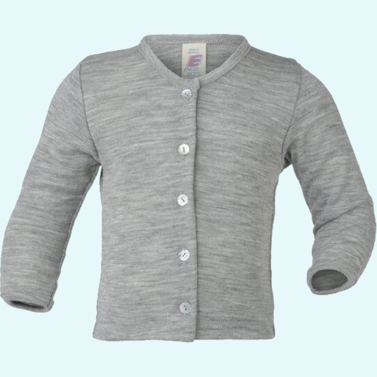Engel Strickjacke Wolle Seide für Kinder Kinder Cardigan Wolle Seide farbig uni GOTS