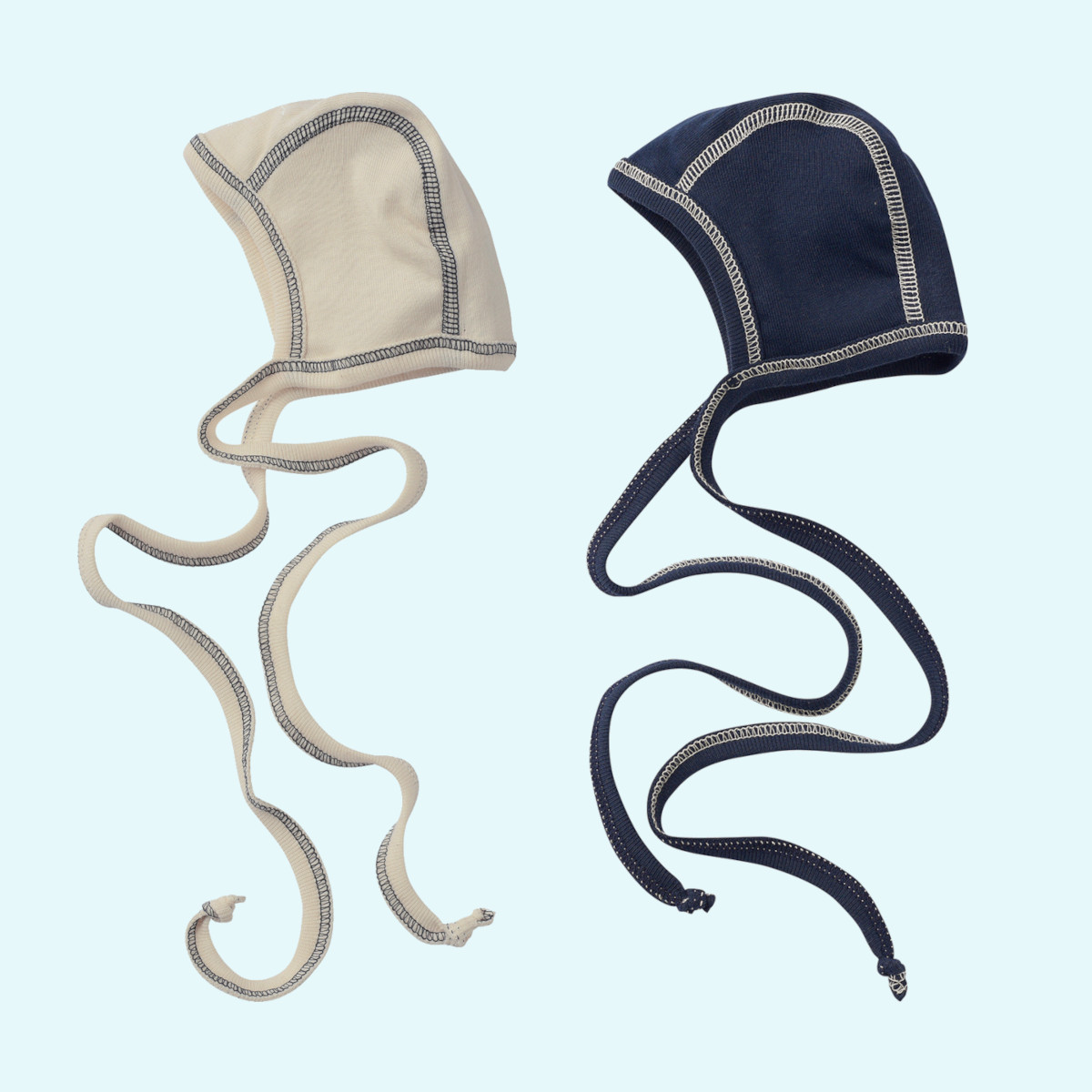 SALE - Sommer Frühchen Häubchen BIO Baumwolle Engel 26/32 & 38/44 SALE - Sommer Frühchen Häubchen 26/32 & 38/44 - Erstlingsmütze von Engel aus BIO Baumwolle IVN BEST - indigo & natur