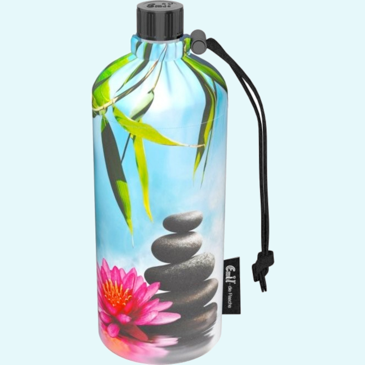 Emil Kinder Trinkflaschen mit Blume des Lebens Schule Emil die Flasche - Kinder Glas-Trinkflaschen für die Schule mit Blume des Lebens & Isolier-Behälter - Die gesunde Trinkflasche