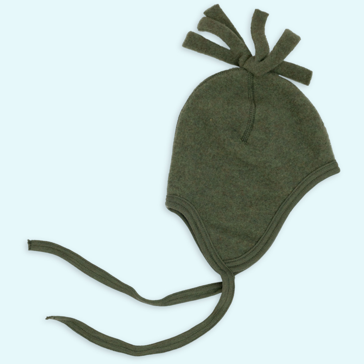 Wollfleece Mütze für Babys Baby Häubchen Wollfleece farbig uni IVN BEST