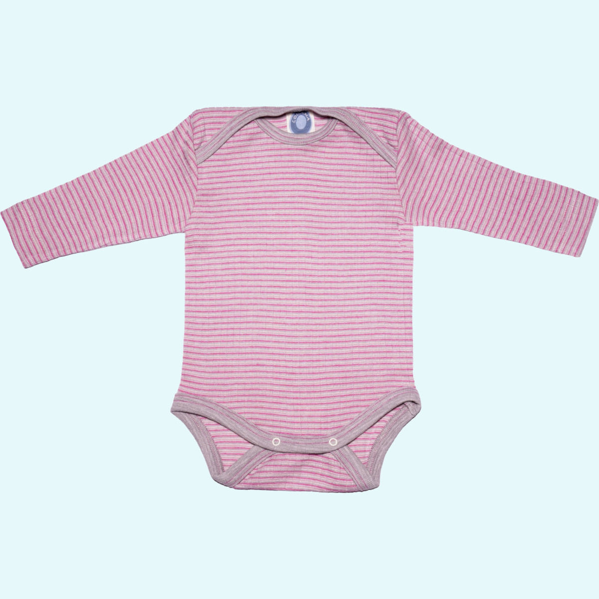 Sommer Baby Body langarm aus Wolle-Seide-Baumwolle - Cosilana Sommer Baby Body langarm aus Wolle-Seide-Baumwolle von Cosilana