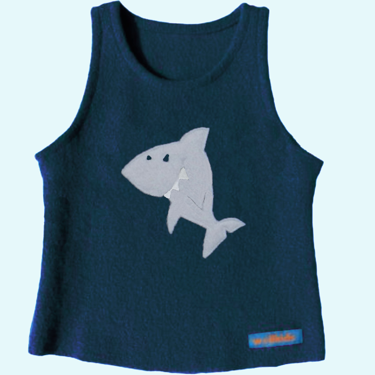 Pullunder aus Walk für Kinder Frecher Hai sucht kleine Fische... unser Walkpullunder ist ein treuer Begleiter für Dein Kind