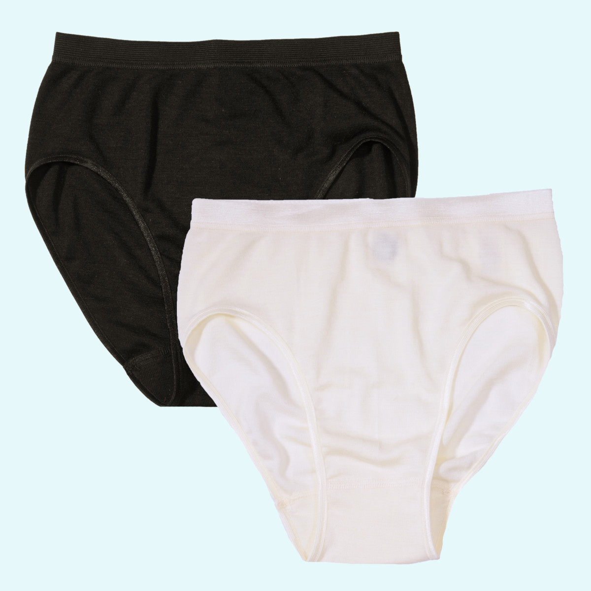 Damen Panty Slip Wolle Seide natur schwarz GOTS