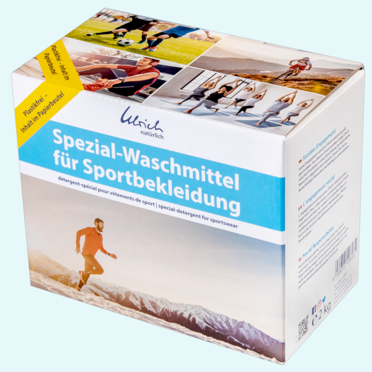 Sport und Outdoorwaschmittel Öko 2kg Ulrich natürlich Spezial-Waschmittel für Sportbekleidung - 2kg Box