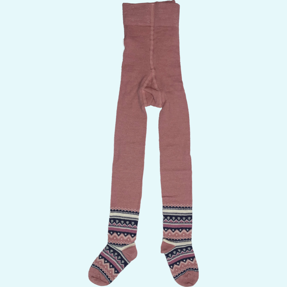 Kinder - Strumpfhose aus kbT Schurwolle mit BIO Baumwolle Norweger Design