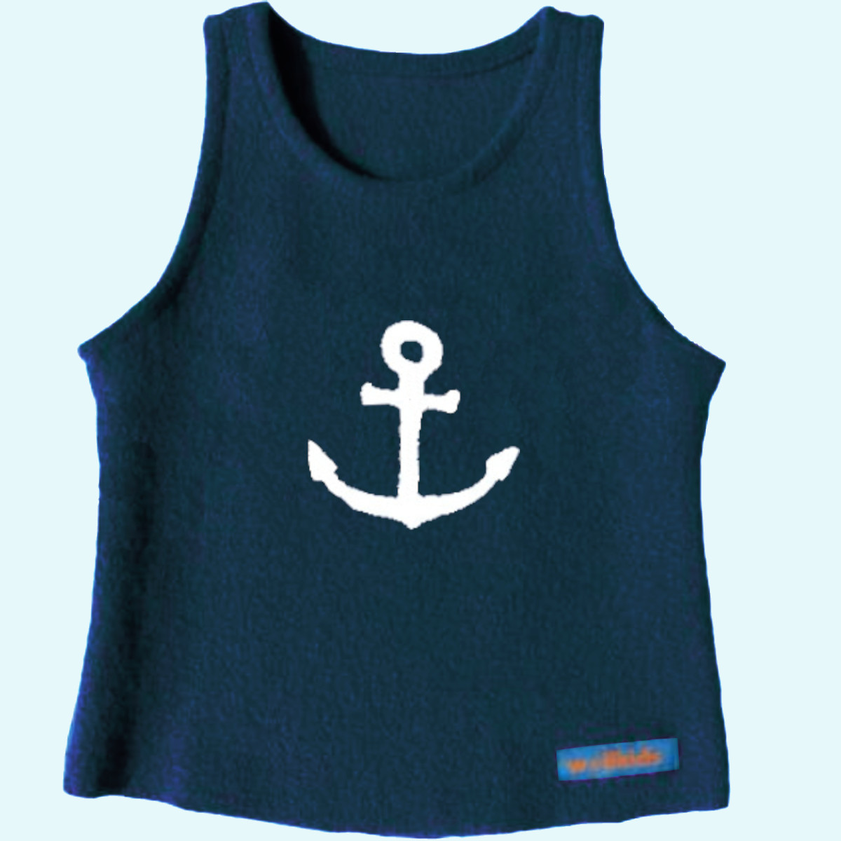 Wollkids Kinder Pullunder aus 100% Wollwalk blau mit Applikation Anker Wollkids Baby & Kinder Winter Pullunder aus 100% Wollwalk blau mit Applikation Anker