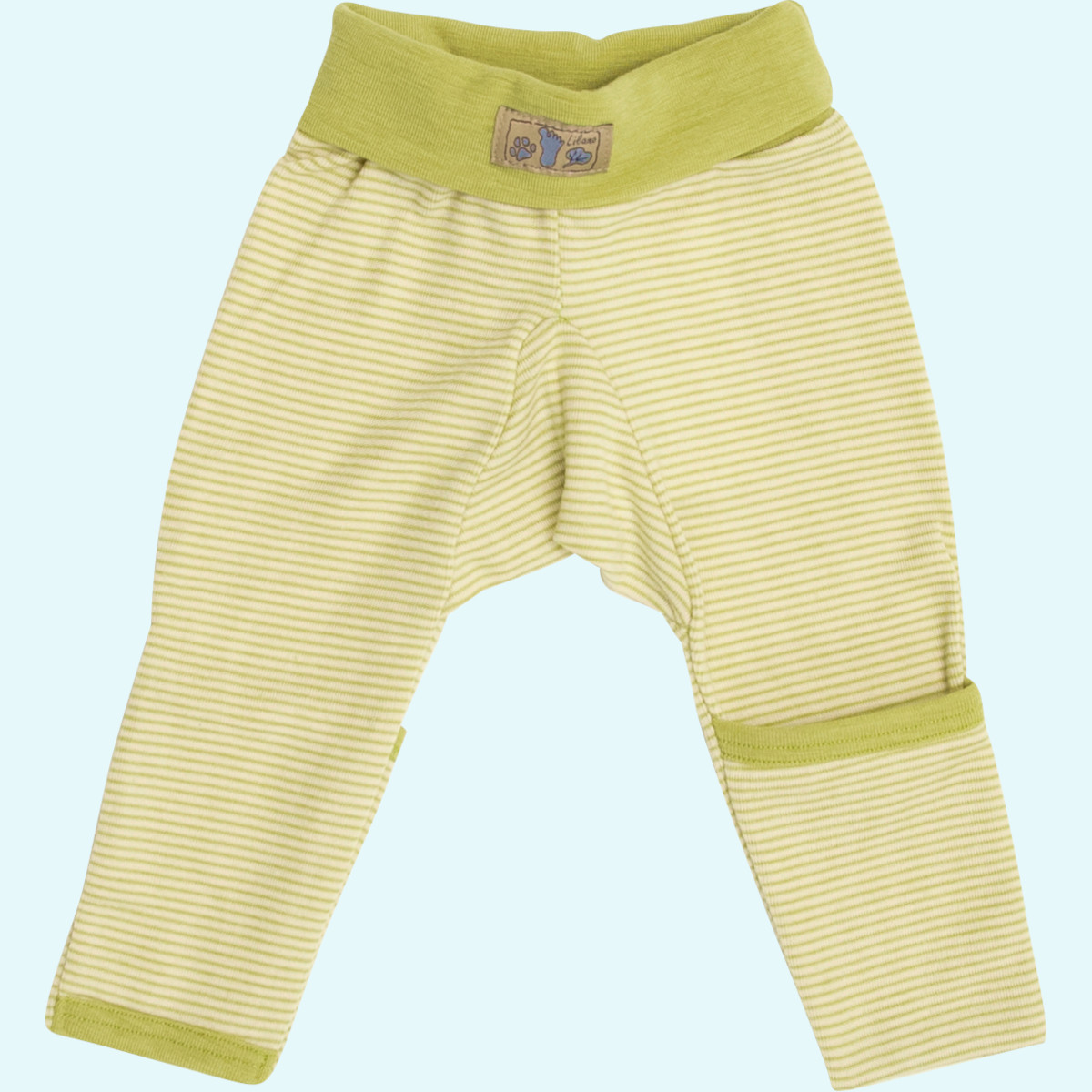 Baby Hose - Mitwachsend - mit Nabelbund & Beinumschlag - Wolle/Seide von Lilano GOTS