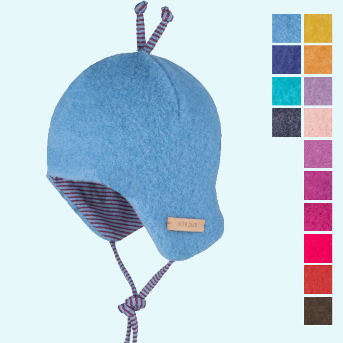 Die perfekte Baby Mütze im Winter aus 100% Wollfleece von Pure Pure SALE - Warme Baby Wollfleece Mütze aus 100% Merinowolle von Pure Pure - die perfekte Mütze im Winter & für Neugeborene