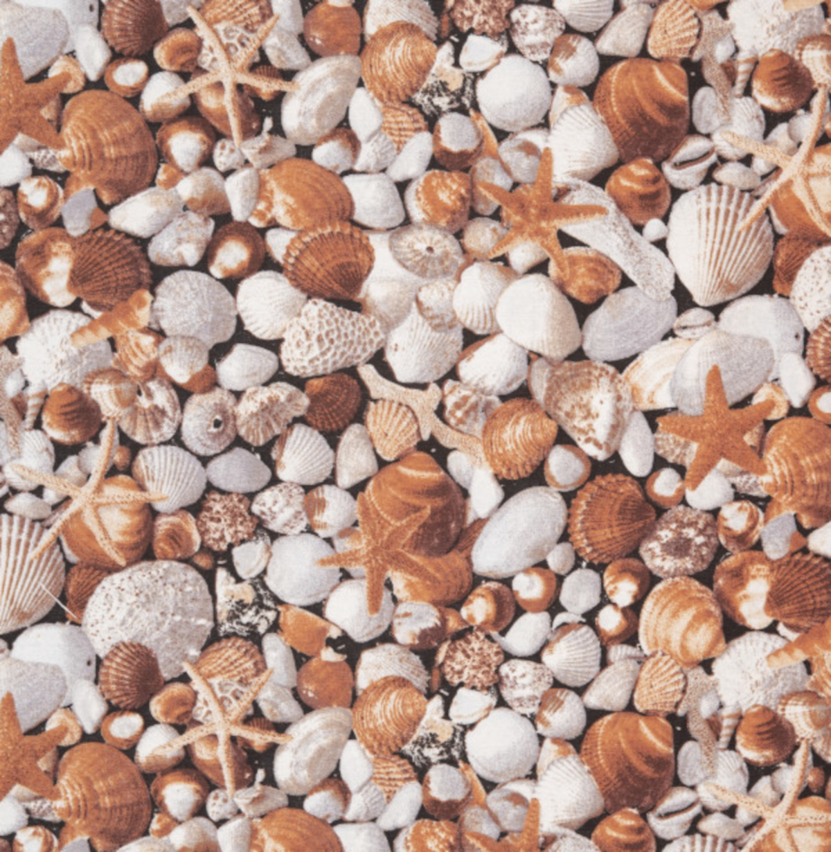 Swafing Muscheln und Seesterne Baumwolle - Webware - tolle Qualität - braun beige