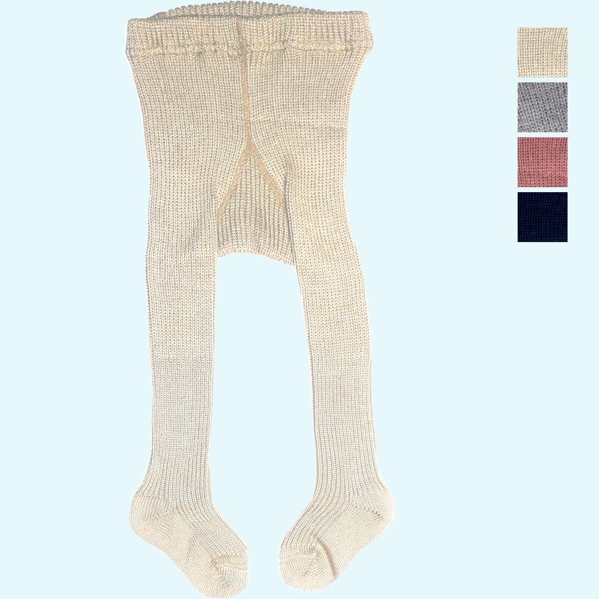 RICHTIG DICKE Baby - Strumpfhose aus reiner kbT Schurwolle, verschiedene Farben, GOTS