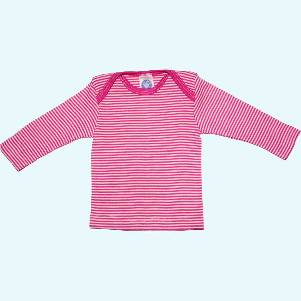 Kuscheliges Cosilana Baby Schlupfhemd Merinowolle Seide Baby langarm Schlupfhemd-Shirt geringelt von Cosilana aus BIO merino Schurwolle/Seide - ideal im Winter & bei empfindlicher Haut GOTS